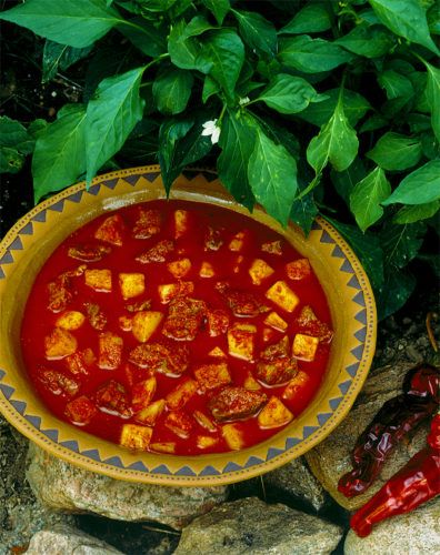 Pueblo Red Chile Stew! This recipe is from one of our many wonderful cookbooks “Foods of the Southwest Indian Nations” by Lois Ellen Frank. Every Pueblo has a version of red chile stew that is served on their Feast Day.   A Pueblos’s Feast day is the day of their Patron Saint given to them by … Continue reading "Here is a Red Chile Stew Recipe!" Red Chili Stew Recipes, Red Chili Stew, Chili Stew Recipe, Red Chile Beef, Beef Potato Stew, Native Recipes, Chili Stew, Pan Dishes, Native American Food