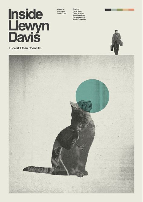 Graphic Design Wall Art, Inside Llewyn Davis, Llewyn Davis, Indie Movie Posters, Minimal Graphic Design, Contemporary Graphic Design, Contemporary Graphic, Film Poster Design, Film Posters Vintage