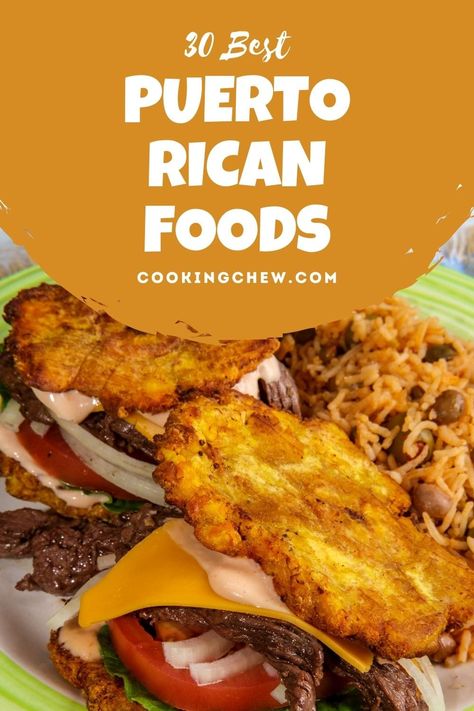 Puerto Rican foods, also called Cocina Criolla by locals, is a culinary hybrid as complex as the island's history. We've put together a list of the 30 best authentic Puerto Rican Foods worth trying! Puerto Rican Recipes Rice, Puerto Rican Foods, Puerto Rican Appetizers, Hispanic Dishes, Carribean Food, Puerto Rican Cuisine, Puerto Rican Dishes, Food To Try, Puerto Rico Food