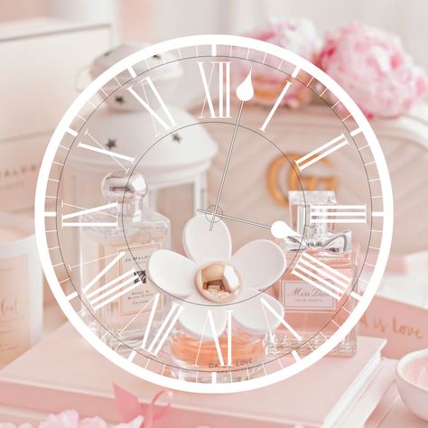 Cute Clock Icon Aesthetic, Pink Widgetsmith Aesthetic, Cute Clock Icons, Iphone Clock, Pastel Pink Icons:), Whats On My Iphone, Pink Clocks, Pink Glitter Wallpaper, App Store Icon