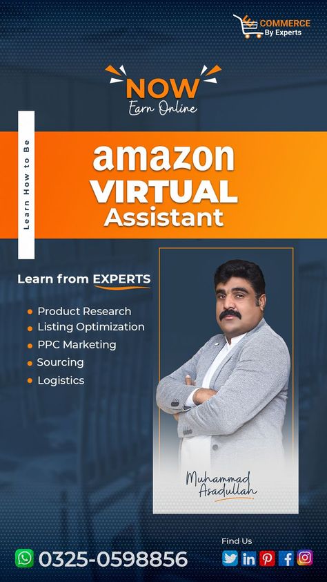 Learn how you can become 𝐏𝐫𝐨𝐟𝐞𝐬𝐬𝐢𝐨𝐧𝐚𝐥 𝐀𝐦𝐚𝐳𝐨𝐧 𝐕𝐢𝐫𝐭𝐮𝐚𝐥 𝐀𝐬𝐬𝐢𝐬𝐭𝐚𝐧𝐭 from experts, Learn different working models ,do Product Research, Listing Optimization, PPC Marketing, Sourcing and many more things with complete hands on experience. Amazon Virtual Assistant, Ppc Marketing, Amazon Fba Business, Product Research, Ebook Marketing, Amazon Fba, Online Earning, Virtual Assistant, Hands On