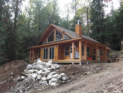 Cabin House Plans 3 Bedroom, 3 Bedroom Mountain House Plans, Small Post And Beam Homes, Post And Beam House Plans, Rancher House, Small Rustic House Plans, Rancher House Plans, Mountain Ranch House Plans, Rancher Homes