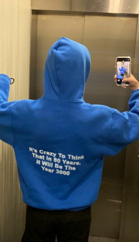 Arabic Hoodie, Tucker Pillsbury, Estilo Madison Beer, Blue Text, Role Model, Blue Hoodie, Girl Crushes, Music Industry, Hoodie Design