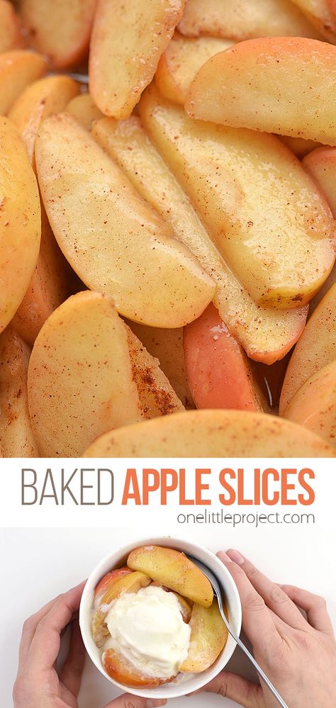 Cinnamon Apple Slices, Baked Apple Slices, Apple Slice Recipe, Easy Baked Apples, Baked Cinnamon Apples, Baked Apple Recipes, Gluten Free Dessert, Apple Recipes Easy, Comfort Desserts