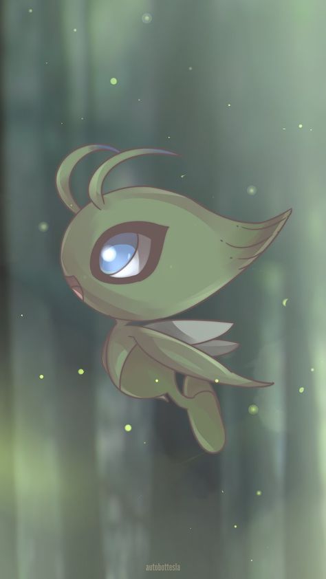 Day 721 - Celebi (END) by AutobotTesla Celebi Pokemon, Pokémon Wallpaper, Mythical Pokemon, Pokemon Pins, Pokemon Images, Pokemon Memes, Cute Pokemon Wallpaper, Pokemon Teams, Pokemon Drawings