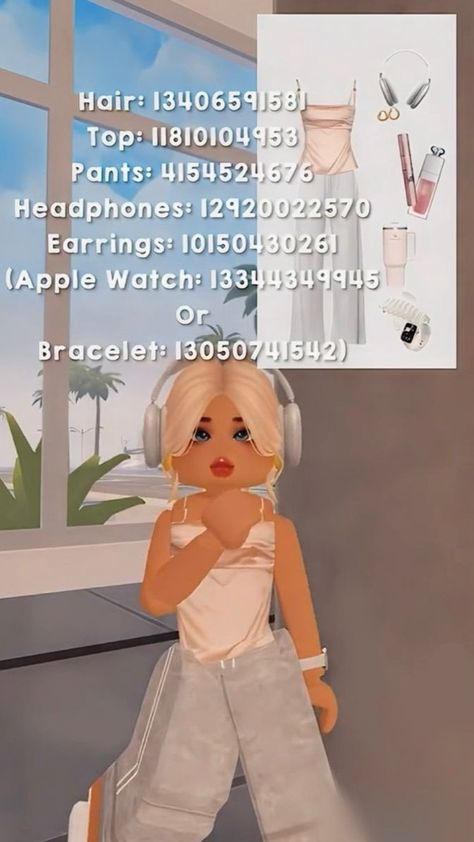 Blonde Hair Outfits, Blocksburg Outfit Codes￼, Pelo Cafe, Code Clothing, Preppy Decal, Pic Code, Adorable Homes Game, Black Hair Roblox, Bratz Inspired Outfits