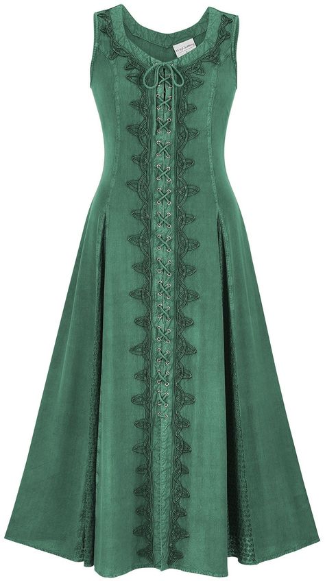 Celtic Dresses - HolyClothing Celtic Dress, Irish Dress, Celtic Clothing, Dress Websites, Medieval Dress, Fantasy Dress, Green Jade, Dress Form, Womens Size Chart