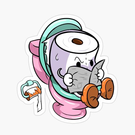 Get my art printed on awesome products. Support me at Redbubble #RBandME: https://www.redbubble.com/i/sticker/toilet-paper-by-Zer007/154129076.EJUG5?asc=u Art Cartoon, Paper Sticker, A Cartoon, Art Drawings Sketches, Toilet Paper, Drawing Sketches, Cartoon Characters, Sticker Design, Sticker Paper