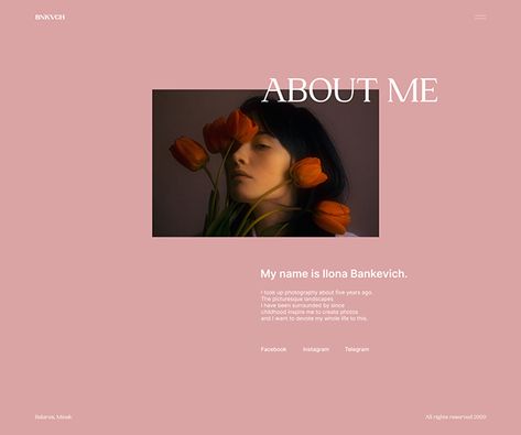 About me section About Me Portfolio, Site Work, Portfolio Site, Design Animation, Ux Web Design, Adobe Photoshop Lightroom, Photoshop Lightroom, Adobe Lightroom, Photography Portfolio