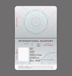 Blank open passport template isolated Royalty Free Vector Immigration Illustration, Open Passport, Getting A Passport, International Passport, Passport Template, Passport Card, Travel Stamp, Passport Online, Travel Album