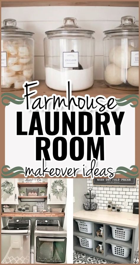 Laundry Area Decor, Diy Laundry Room Makeover On A Budget, Laundry Room Setup, Farmhouse Laundry Room Organization, Easy Laundry Room Ideas, Small Laundry Room Design Farmhouse, Modern Farmhouse Laundry Room Decor, Laundry Room Makeover Top Load Washer, Lau Dry Room Makeover