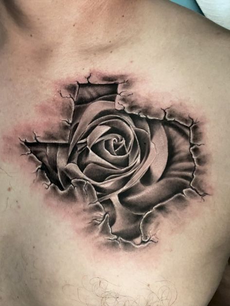 Best Texas Rose Tattoo By San Antonio Tattoo Artist Remy_Tat Texas Rose Tattoo, San Antonio Tattoo, Antonio Tattoo, Money Roses, Money Rose Tattoo, Roses Tattoos, Money Rose, Texas Star, San Antonio Tx