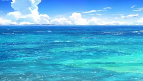 Anime Art Wallpapers / sea | Anime scenery, Ocean art, Ocean backgrounds Ocean Drawing Background, Anime Water Background, Anime Beach Background, Aquatope On White Sand, Ocean Anime, Anime Ocean, Free Background Photos, Ocean Background, Ocean Drawing