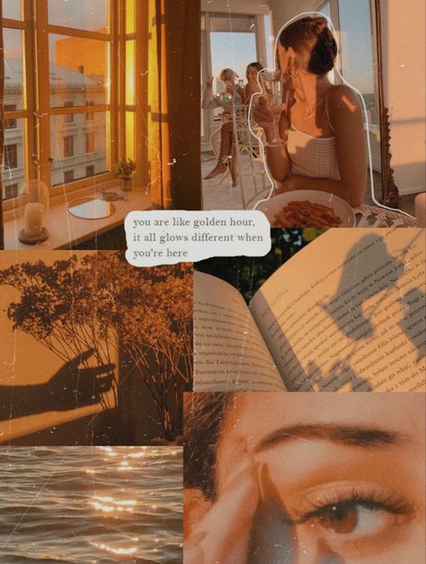 Golden Hour Aesthetic Collage, Golden Hour Aesthetic Quotes, Sunset Aesthetic Collage, Golden Hour Aesthetic Wallpaper, Sunshine Aesthetic, Golden Hour Aesthetic, Hour Aesthetic, Sunshine Wallpaper, Favorite Aesthetic