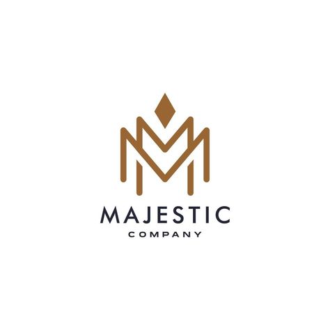 Logo With Crown, Mm Logo, Element Symbols, Crown Logo, Messenger Logo, Styled Stock, Luxury Style, Adobe Stock, Vector Art