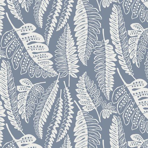 Nancy Wolff, Gorgeous Wallpaper, Fern Pattern, Monochrome Prints, Monochrome Pattern, Mushroom Design, Mushroom Art, Linocut Prints, Watercolor Pattern