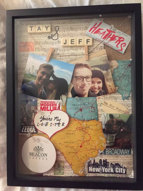 Shadow box. Crafts. Gift. Boyfriend. Best friend. Memories. Scrapbook. Shadow Box Crafts, Best Friend Memories, Friend Memories, Shadow Box Ideas, Beginner Scrapbooking, Boyfriend Best Friend, Diy Best Friend Gifts, Anniversary Gift Diy, Box Crafts