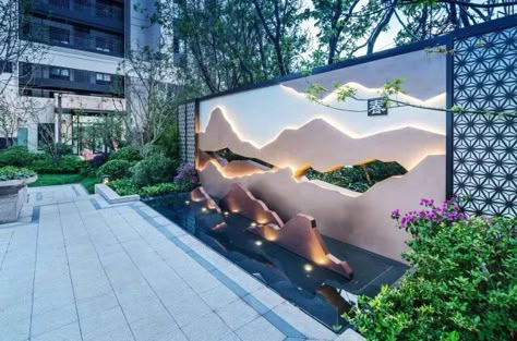 Materials Board Interior Design, Feature Wall Design, Landscape Design Drawings, Japanese Zen Garden, Entrance Gates Design, Japan Garden, Mosaic Murals, Board Wall, Spa Design