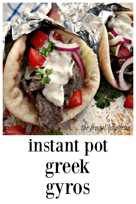 Garlic Yogurt Sauce, Garlic Yogurt, Greek Gyros, Gyro Recipe, Best Instant Pot Recipe, Fresh Salad, Yogurt Sauce, Instant Pot Dinner Recipes, Easy Instant Pot Recipes