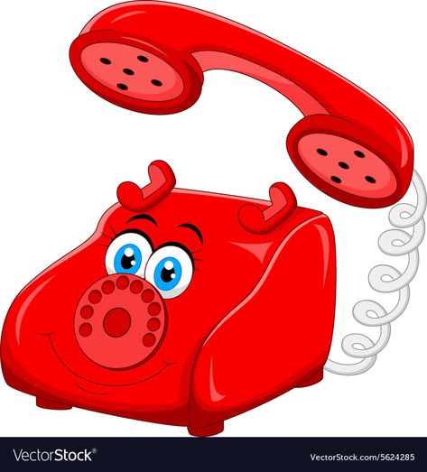 Telephone Cartoon, Cartoon Telephone, Clock Printable, Phone Illustration, Phone Cartoon, Chemistry Art, Animated Clipart, Red Telephone, Cartoon Download