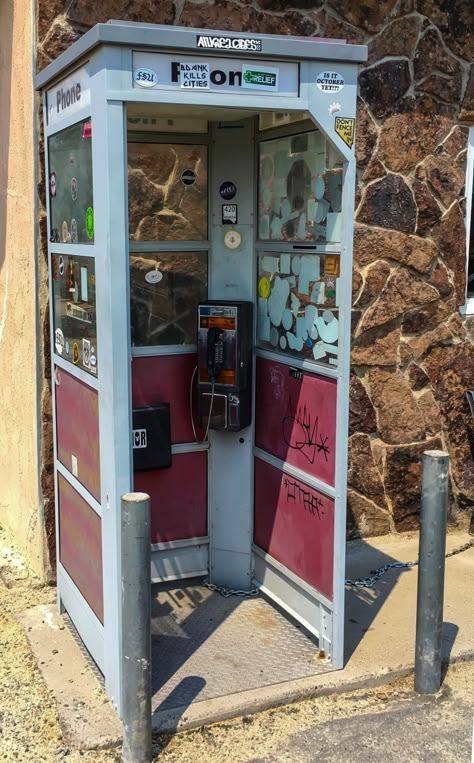 » In Search of the Next Mojave Phone Booth Desert Fog Mojave National Preserve, Paint My Room, Company Town, Black Rock Desert, Train Depot, Public Place, Vintage Phones, Mojave Desert, Phone Booth