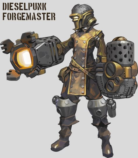 ArtStation - Dieselpunk Character Design, Tianyi Liu Machinist Character Design, Platformer Character Design, Mechanical Character Design, Brawler Character Design, Mecha Character Design, Suit Character Design, Steampunk Mecha, Mechanical Character, Steampunk Character Design