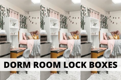 5 Best Dorm Room Safes To Protect Your Valuables In College Dorm Privacy Ideas, Dorm Medical Kit, Lock Box For Dorm, Dorm Room Groceries, Providence College Dorm, College Loft Beds, Dorm Storage Ideas, Homeschool Essentials, Ultimate College Packing List Dorm Room