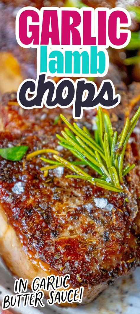 Garlic Butter Lamb Chops - main dishes #maindishes Garlic Butter Lamb Chops, Seared Lamb Chops, Lamb Chops Pan Seared, Garlic Lamb Chops, Lamb Side Dishes, Butter Lamb, Lamb Chop Recipes, Lamb Chop, Chop Recipes