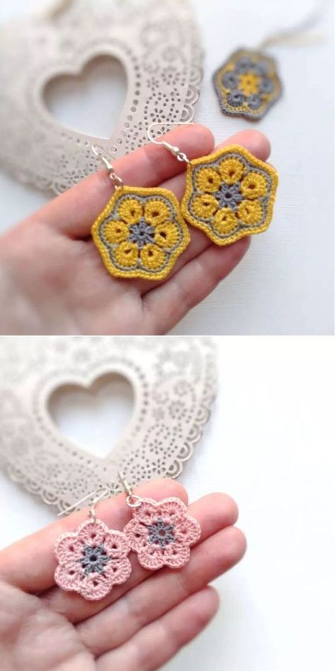 Mandala Crochet, Crochet Bracelet Pattern, Crochet Jewelry Patterns, Crochet Earrings Pattern, Mode Crochet, Crochet Bracelet, Crochet Diy, Crochet Flower Patterns, Handmade Jewelry Gift