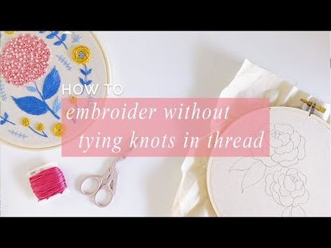 Embroidery for beginners: How to start and end embroidery without using knots - YouTube Embroidery For Beginners, Tie Knots, Follow Me On Instagram, Embroidery Patterns, To Start, Follow Me, The Creator, Embroidery, Pattern