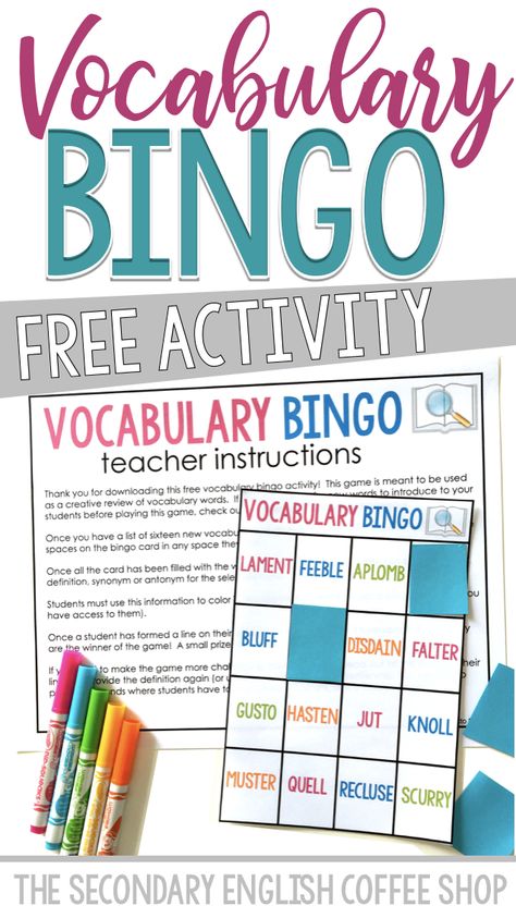 Vocab Activities, Vocabulary Strategies, Vocabulary Instruction, Secondary English, Academic Vocabulary, Teaching Vocabulary, New Vocabulary Words, English Teachers, Spelling Activities