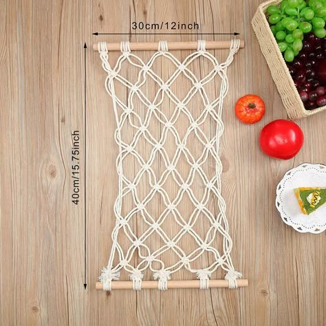 Hanging Fruit Hammock, Fruits Craft, Woven Hammock, Fruit Hammock, Hanging Fruit Baskets, Macrame Plant Hanger Patterns, Boho Macrame, Macrame Plant Hangers, Macrame Ideas