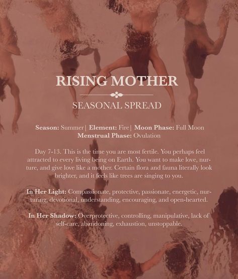 Meet the Rising Mother 🌺 Introducing the second archetype and wisdom keeper of The Rising Feminine Oracle: The Mother. The Mother embodies the nurturing, caring, and protective energy within us—a spirit that desires to give love and celebrate life. She is dedicated to bringing forth what ignites our soul, whether that means physical birth or launching a new passion, like your very own oracle deck. This is a time of fertility and action. It’s an invitation to shine, be social, and embrace yo... Mother Archetype, Protective Energy, Love Being A Woman, I Love Being A Woman, Give Love, Oracle Deck, Celebrate Life, Being A Woman, Oracle Decks