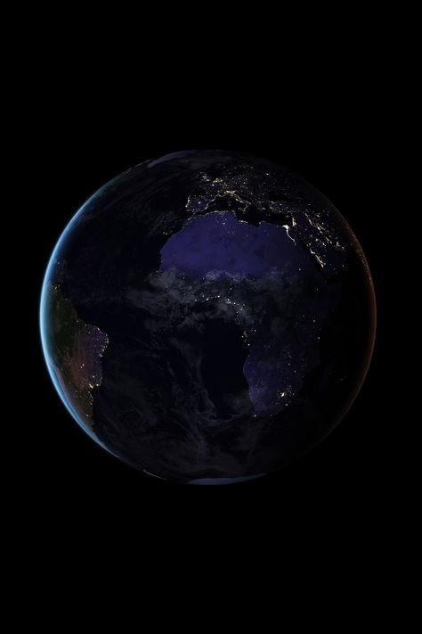 Earth At Night From Space, Earth Night, Planet Earth Pictures, Advent Art, Earth At Night, Nasa Earth, Night Illustration, Whole Earth, Earth Photos