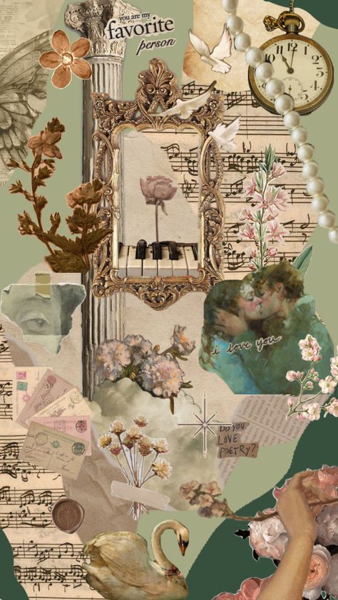 Victorian Era✨ #vintage #vibes #wallpaper #art #victorian #victorianaesthetic #flowers #greenaesthetic Victorian Wallpaper, Victorian Aesthetic, Diy Journal Books, Vibes Wallpaper, Vintage Junk Journal, Wallpaper Art, Vintage Poster Art, Diy Journal, Green Aesthetic