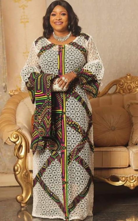 Dry Lace And Ankara Combination Gown Styles, Dry Lace And Ankara Combination Styles, Lace And Ankara Combination Gowns, Net Lace Gown Styles Nigerian, Dry Lace Gown Styles Nigerian, Braids Kids Hairstyles, Latest Kaftan Designs, Viral Outfits, Fashion Ankara Styles