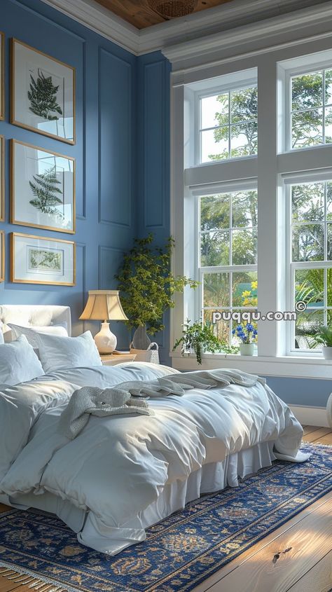 Blue Bedroom Walls: Inspiring Ideas for a Soothing Space French Blue Interiors, Textured Interiors, Blue Bedroom Walls, Bedroom Color Combination, Sage Green Bedroom, Blue Bedroom Decor, Bedroom Decor For Couples, Classy Bedroom, Apartment Bedroom Decor