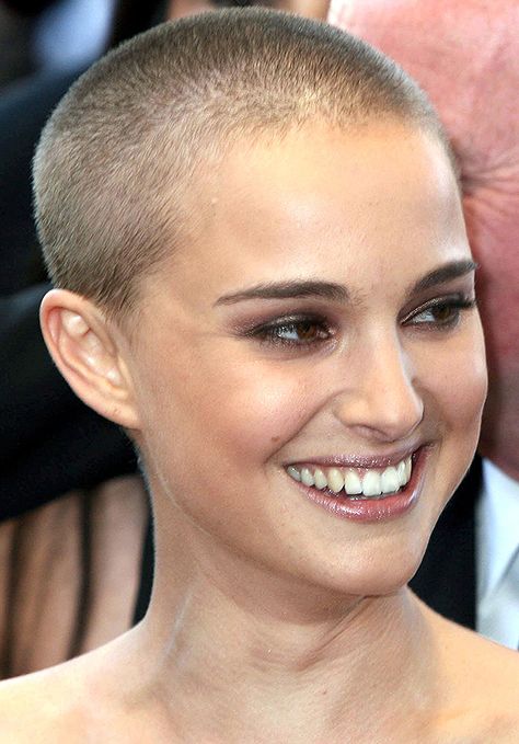 Carefree Short Hairstyle Natalie Portman Shaved Head, Shaved Heads, Waves Haircut, Celebrity Haircuts, Olga Kurylenko, Cool Short Hairstyles, Short Sassy Hair, Super Short Hair, Popsugar Beauty