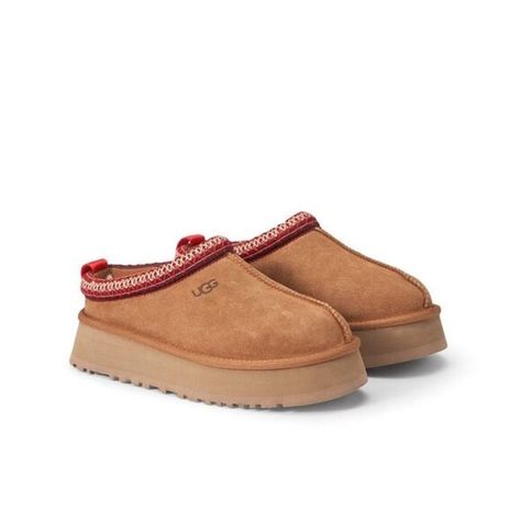 Ugg Women's Tazz Platform Slipper Chestnut Size：6-11 NEW Cute Uggs, Ugg Coquette, Ugg Slides, Chestnut Uggs, Ugg Tasman Slippers, Platform Chelsea Boots, Ugg Classic Ultra Mini, Shoes Ugg, Ugg Tasman