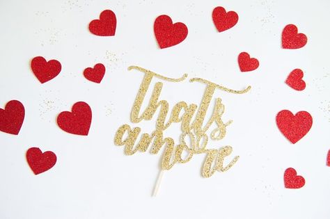 Paper Cake Topper, Thats Amore, 10th Anniversary Party, Cake Topper For Wedding, Big Pizza, Glitter Texture, Personalized Party Decor, Glitter Cake Topper, Welcome Party