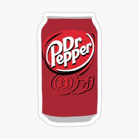 Doctor Pepper, Homemade Stickers, Dr Pepper Can, Christmas Cake Designs, Red Bubble Stickers, Glass Painting Designs, Diy Case, Bubble Stickers, Food Stickers