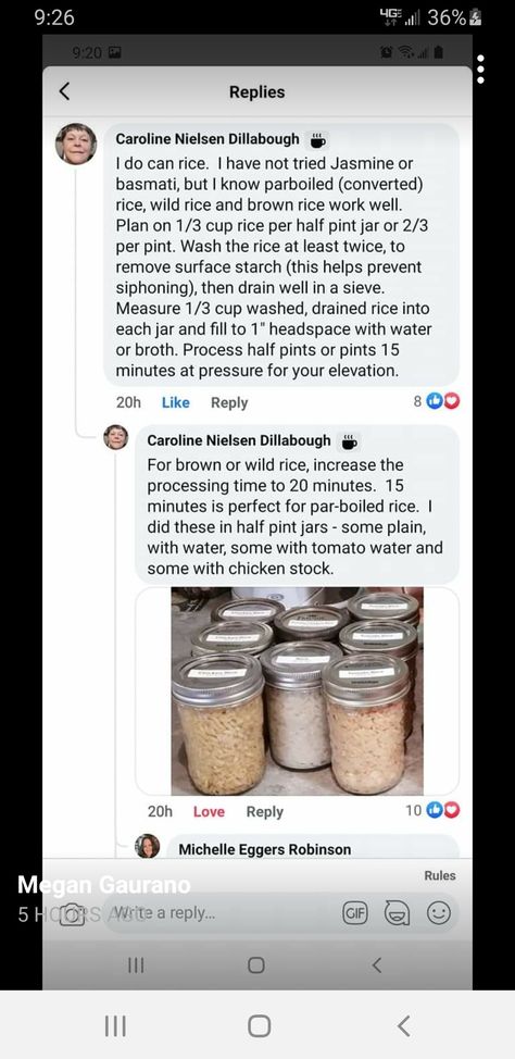 Canning Rice, Homestead Food, Food Canning, Food Preserving, Baking Hacks, Food Supplies, Rice Beans, Pint Jars, Home Canning