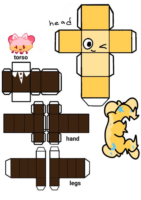 Bfb Papercraft, Bfdi Papercraft Template, Bfdi Papercraft, X Bfb, Four X, Doll Template, Papercraft Ideas, Funny Shows, Paper Doll Template