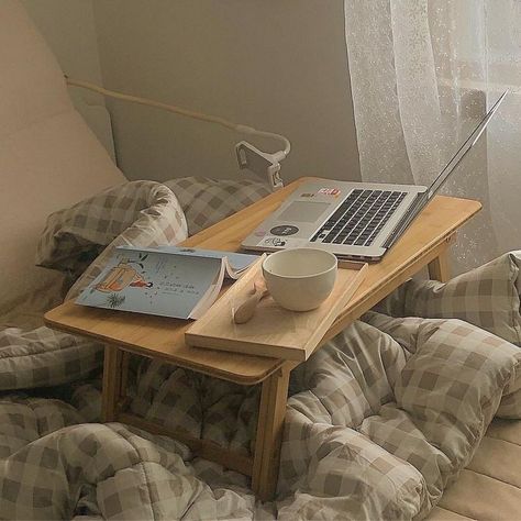 Laptop, Computer, Coffee, Bed