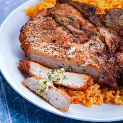 Easy Puerto Rican Fried Pork Chops: Chuletas Fritas Catalina Pork Chops, Puerto Rican Pork Chop Recipes, Chuletas Recipe, Dominican Pork Chops, Puerto Rican Chuletas Recipe, Puerto Rican Chicken Recipes, Texas Roadhouse Pork Chops Recipe, Puerto Rican Recipes Authentic, Puerto Rican Fried Pork