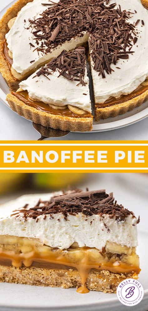 Best Banoffee Pie Recipe, Easy Banoffee Pie, Pie Board, Banana Filling, Banoffee Pie Recipe, Homemade Pie Recipes, Vanilla Wafer Crust, Baking Recipes Pie, Vanilla Wafer