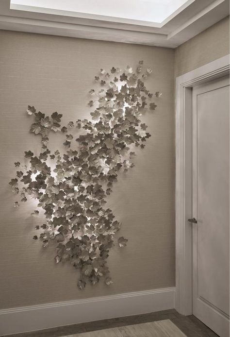 Pretty Wall Decor, End Of Hallway, Laura Hammett, Modern Hanging Lights, Plaster Crafts, Door Design Modern, Ceramic Wall Art, Wall Decor Ideas, Lighting Design Interior