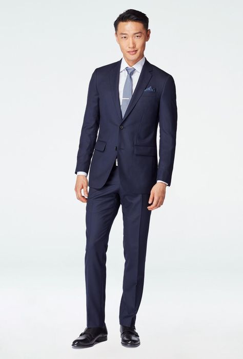 Tried-and-true, the Tipton Navy Suit is a perfect all-rounder you can wear anywhere, in any season. Spring Groomsmen, Guys Suits, Cars Wedding, Navy Groomsmen, Custom Suits Men, Men Tuxedo, Western Suit, Navy Suits, Mens Suits Modern