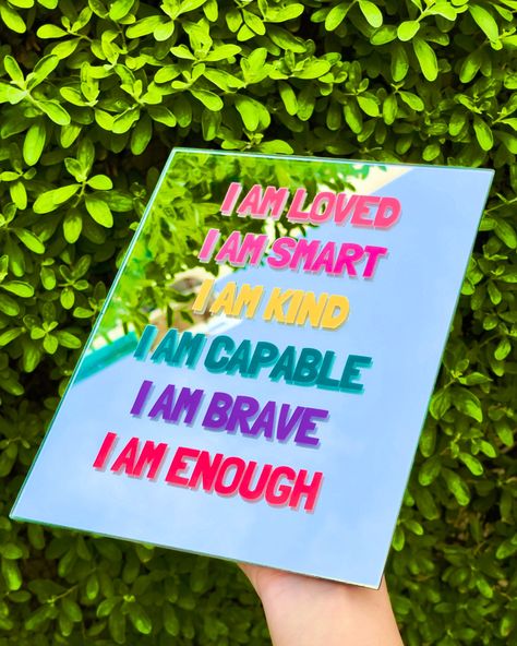 Start your day with a reminder that you are enough✨ Dm to order💜 🐇 7x9 inches mirror 🐇 permanent and waterproof design 🐇 can be customised [ self-love, positive affirmations, self-worth, motivation, empowerment, mirror art, self-care ] #PositiveVibes #AffirmationMirror #SelfLoveJourney #YouAreEnough #DailyAffirmations #MirrorMotivation #Empowerment #PurpleBurrow Self Worth, You Are Enough, Mirror Art, Daily Affirmations, Positive Affirmations, Positive Vibes, Self Care, Self Love, Affirmations