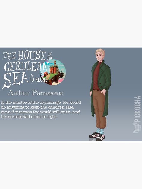 "Arthur Parnassus from The House in the Cerulean Sea " Art Board Print by SabrinaMarcos | Redbubble Linus Baker And Arthur Parnassus, The House On The Cerulean Sea, Arthur Parnassus, Linus Baker, The Cerulean Sea, Cerulean Sea, Sea Art, Kids Safe, Watercolor Paper